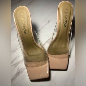 fashion nova heels nude